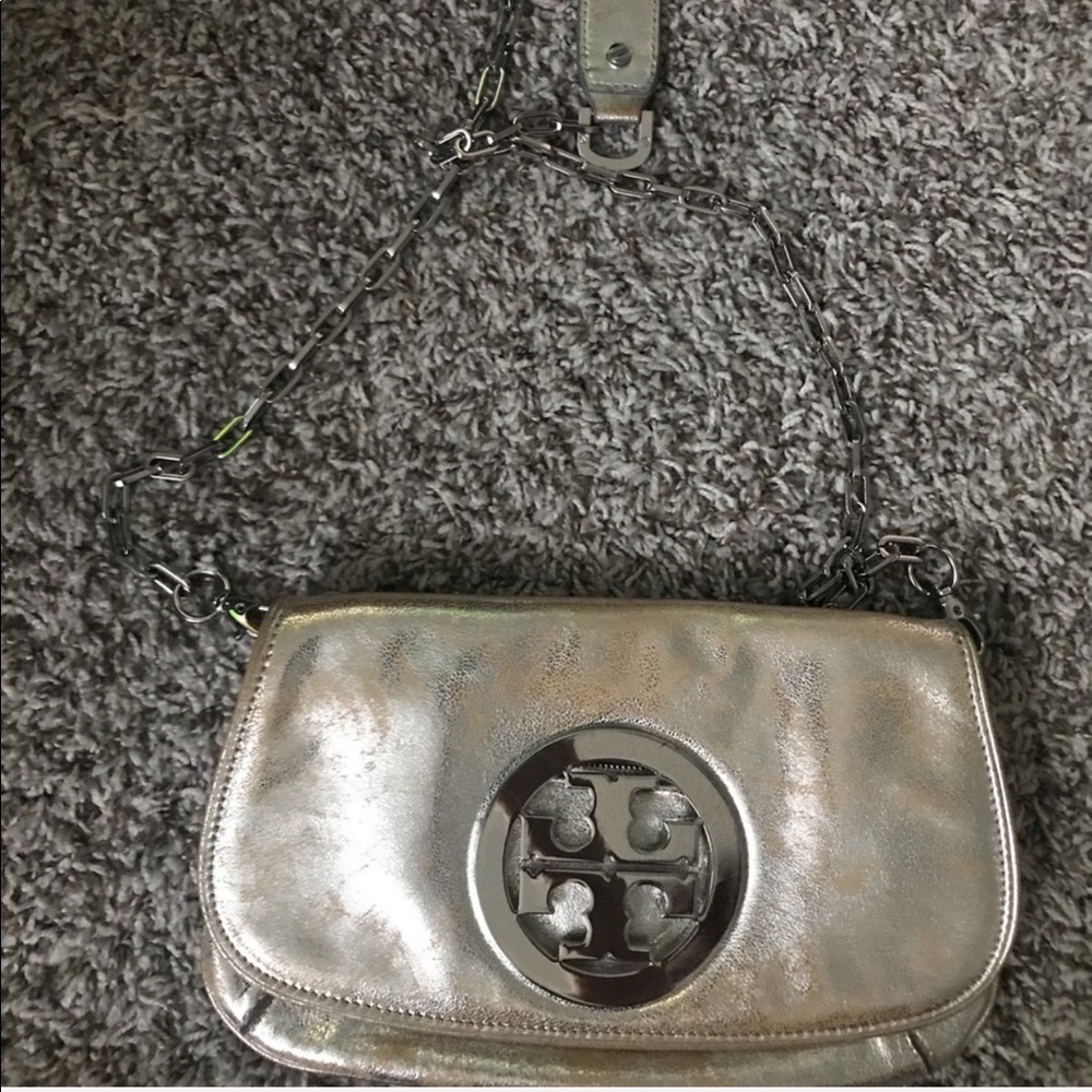 Tory Burch silver crossbody